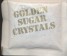 Golden sugar crystals
